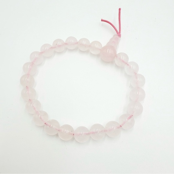Pink Rose Quartz Gemstone Bracelet - Picture 4 of 5